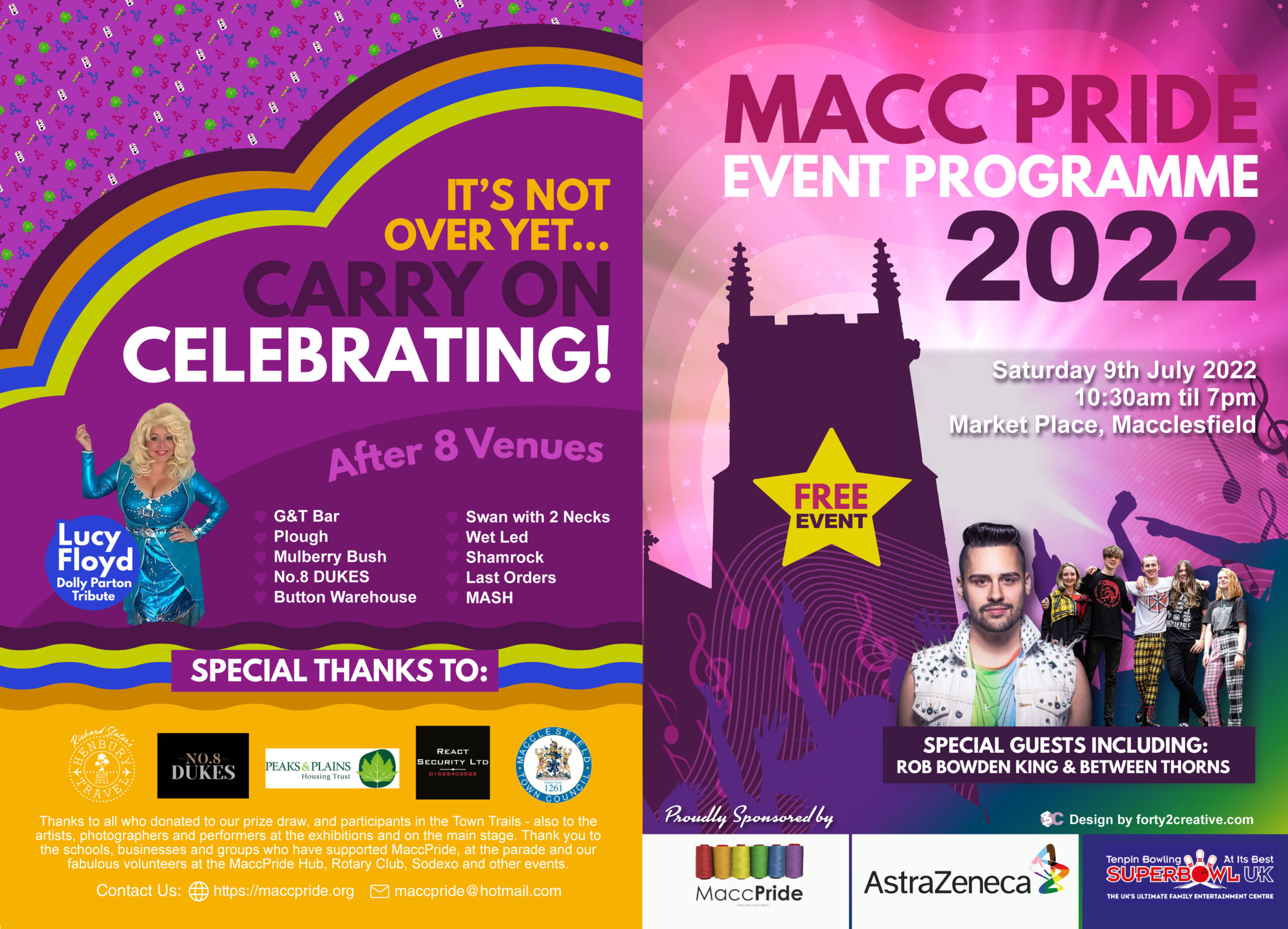 Program of Events for MaccPride 2022