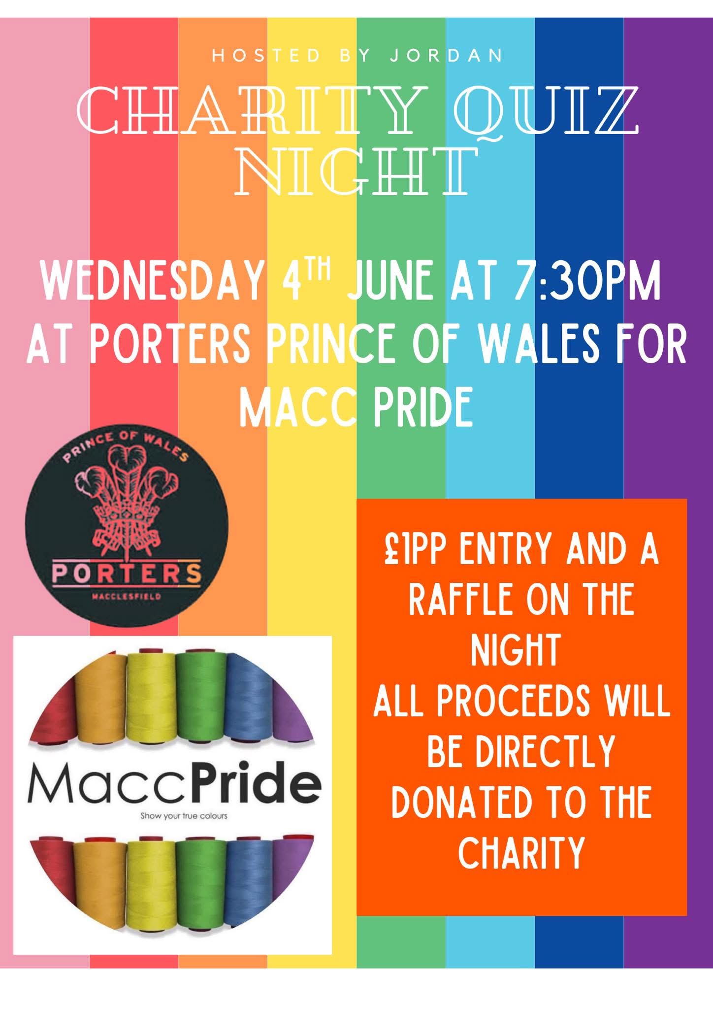 Quiz Night @ Porters. 4th June